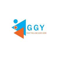 ggy Brief Logo kreatives Design mit Vektorgrafik vektor