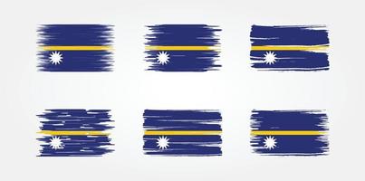 nauru flaggsamling. National flagga vektor