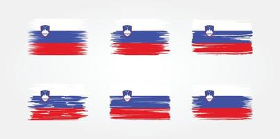 slovenien flaggsamling. National flagga vektor