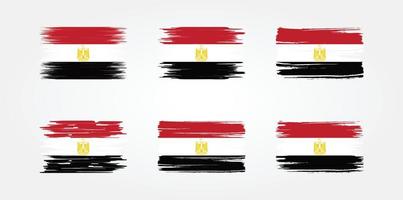 Egyptens flagga samling. National flagga vektor