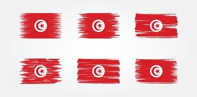 Tunesien-Flaggen-Sammlung. Nationalflagge vektor