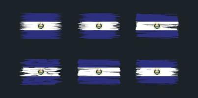 El Salvador Flaggensammlung. Nationalflagge vektor