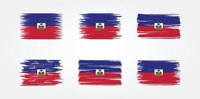 haiti flagga samling. National flagga vektor