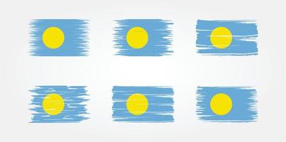 Palau-Flaggen-Sammlung. Nationalflagge vektor