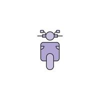 Symbolvektor für den Transport von Motorrädern vektor
