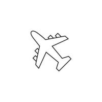 Symbolvektor für den Transport von Flugflugzeugen vektor