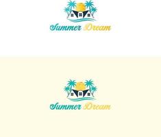 Reise-Logo-Vektor-Illustration. Urlaub-Logo-Design. Logo-Design für Sommerreisen. vektor