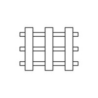 trädgård räcke staket ikon vektor