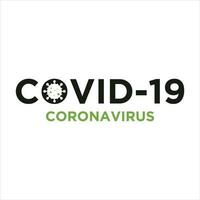 covid-19 logotyp för infografik. illustrationer av coronavirussjukdom. kreativ typografidesign för bloggar och presskonferenser. enhetligt visuellt utseende för pandemikommunikation. vektor