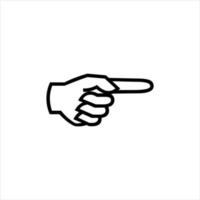 Finger Linie Symbole Design-Vektor. vektor