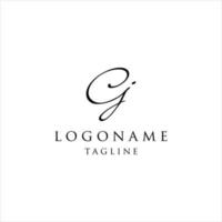 anfangsbuchstabe gj schönheitsmonogramm und elegantes logodesign, handschriftlogo der ersten unterschrift, hochzeit, mode mit kreativer vorlage. vektor