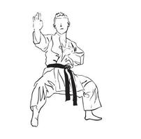 Karate-Vektor-Illustration vektor
