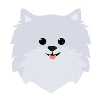 hund spets huvud icons.vector platt illustration. vektor