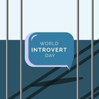 världen introvert dag vektorillustration vektor