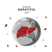 Welthepatitis-Tag, Design zum Thema gesunde Medizin vektor