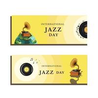 banner für den internationalen jazztag vektor