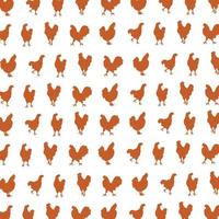 kyckling silhuett vektor illustration mönster