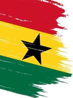 ghana flagga med pensel färg texturerat isolerad på png eller transparent bakgrund. symbol för ghana. vektor illustration