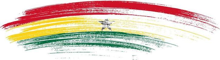 ghana flagga med pensel färg texturerat isolerad på png eller transparent bakgrund. symbol för ghana. vektor illustration