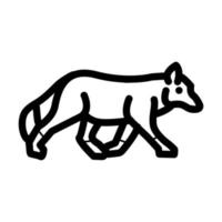 Fuchs Tierlinie Symbol Vektor Illustration