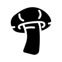 Shitake-Pilz-Glyphen-Symbol-Vektor-Illustration vektor