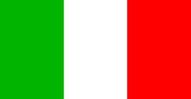 Farbe isolierte Vektorillustration der Flagge Italiens vektor