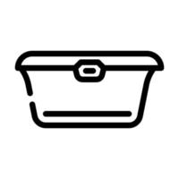 Lebensmittelverpackung Kunststoffbehälter Symbol Leitung Vektor Illustration