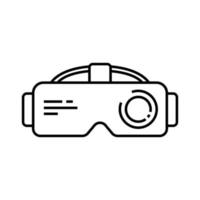 VR-Headset-Vektorsymbol. Liniensymbol für virtuelle Realität. vektor