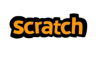 scratch skriva vektordesign på vit bakgrund vektor