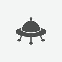 UFO-Vektor-Icon-Set. isoliertes Raumschiff-Icon-Vektordesign. vektor