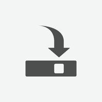 Dokumentsymbolvektor herunterladen. isoliertes Business-Icon-Vektordesign. vektor
