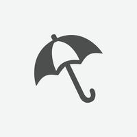 Regenschirm-Symbolvektor. isoliertes Schutzsymbol-Vektordesign. vektor