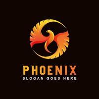 fantastisk phoenix logotyp, örn, drake logotyp djur logotyp design vektor