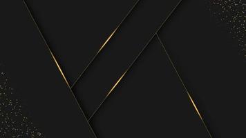 schwarzer und goldener linien abstrakter hintergrund. Goldlicht-Luxusdesign moderne futuristische Hintergrundvektorillustration. vektor