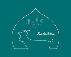 eid al adha linie kunstvektor vektor