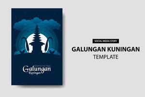 Happy Galungan Kuningan Story Post vektor