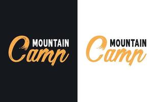 Camping-Typografie-T-Shirt-Design-Vorlage vektor