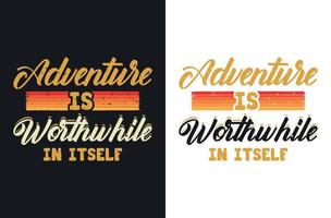 Camping-Typografie-T-Shirt-Design-Vorlage vektor