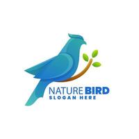 Natur-Vogel-Logo, farbenfroher Stil mit Farbverlauf