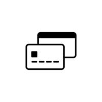 Kreditkarte, Zahlung durchgezogene Linie Symbol Vektor Illustration Logo Vorlage. für viele Zwecke geeignet.