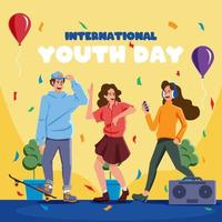 internationella ungdomsdagen vektor
