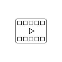 Video, Spiel, Film, Player, Film dünne Linie Symbol Vektor Illustration Logo Vorlage. für viele Zwecke geeignet.