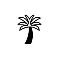 palm, kokosnöt, träd, ö, strand solid linje ikon designkoncept för webb och ui, enkel ikon som passar för alla ändamål. vektor
