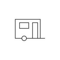 Wohnwagen, Wohnmobil, Reisen dünne Linie Symbol Vektor Illustration Logo Vorlage. für viele Zwecke geeignet.