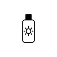 Sonnencreme, Sonnencreme, Lotion, Sommer durchgezogene Linie Symbol Vektor Illustration Logo Vorlage. für viele Zwecke geeignet.