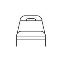 Bett, Schlafzimmer dünne Linie Symbol Vektor Illustration Logo Vorlage. für viele Zwecke geeignet.