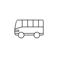 Bus, Autobus, öffentlich, Transport dünne Linie Symbol Vektor Illustration Logo Vorlage. für viele Zwecke geeignet.