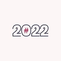 2022 modern logotyp. 2022 hashtaglogotyp. vektor