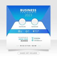 Live-Webinar für digitales Marketing und Social-Media-Beitragsvorlage für Geschäftskonferenzen vektor