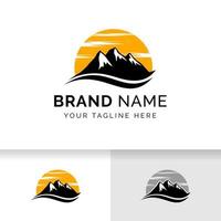 Berg-Logo-Design-Zeichen-Symbol. Outdoor-Logo-Design-Vorlage. vektor